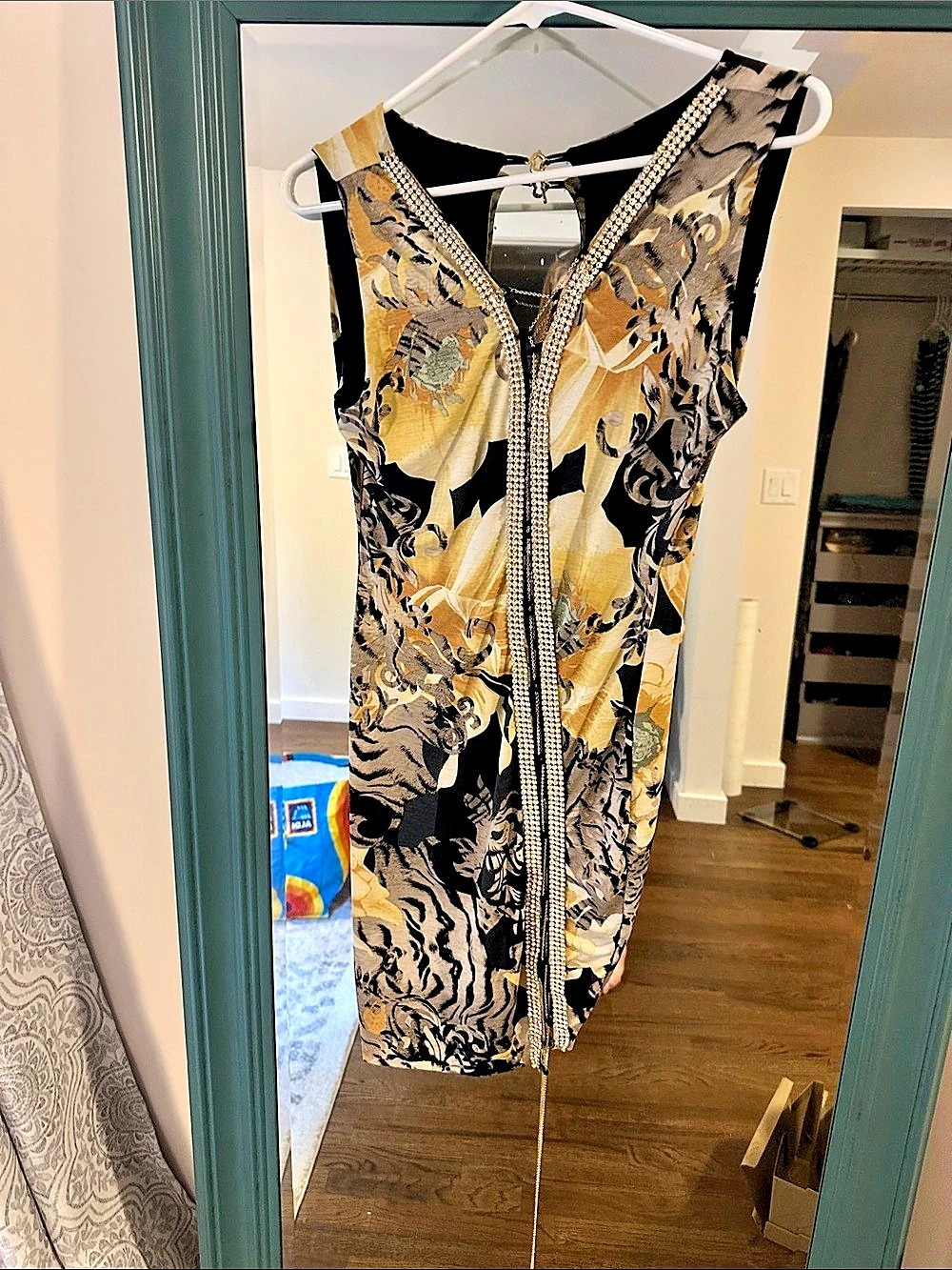 Vie Sauvage couture Women's Animal Print Midi Dress